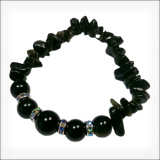 EX Herbis AHDL náramek Obsidián štras EXOBSZ108TR1