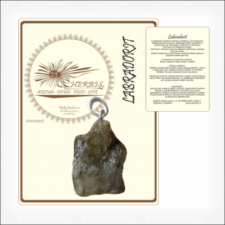 EX Herbis AHDL Přívěšek Surový nuget Labradorit 2cm EXH03994