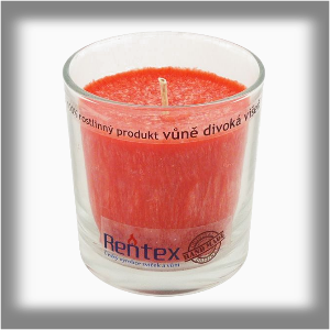 Rentex  &quot;Palm&quot; Aroma Svíčka ve skle 370 g Divoká višeň