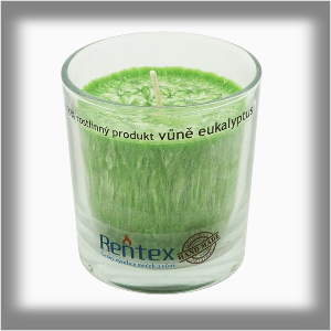 Rentex  &quot;Palm&quot; Aroma Svíčka ve skle 370g Eukalyptus