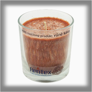 Rentex  &quot;Palm&quot; Aroma Svíčka ve skle 370g Káva