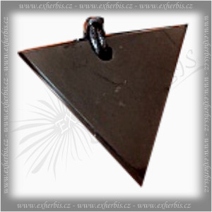 Salts Šungitový přívěšek destička trojůhelník 45 mm BL02662