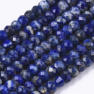 Lapis lazuli rondelky fasetované 3x2mm (175 - 185 korálků)