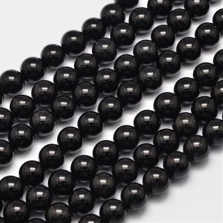 Obsidián černý 10mm šňůra (36 - 38 korálků)