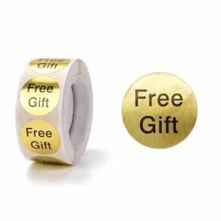 Samolepky kotouč 500 kusů samolepek - FREE GIFT zlatá