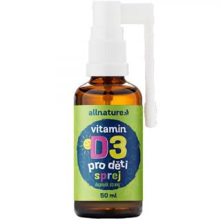 Allnature Vitamin D3 pro děti s MCT olejem ve spreji 50ml