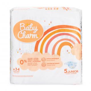 Baby Charm Super Dry Flex vel.5 Junior, 11-16 kg, 34 ks
