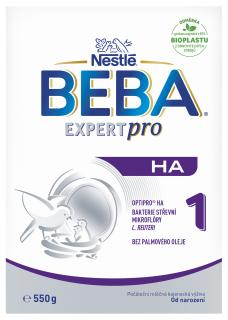 BEBA EXPERTpro HA 1, počáteční mléčná kojenecká výživa, 550g