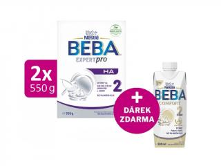 BEBA EXPERTpro HA 2, 2x550g + BEBA COMFORT 2 HM-O 500 ml