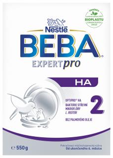 BEBA EXPERTpro HA 2, pokračovací mléčná kojenecká výživa, 550g