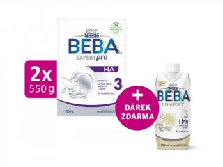 BEBA EXPERTpro HA 3, 2x550g + BEBA COMFORT 3 HM-O 500 ml