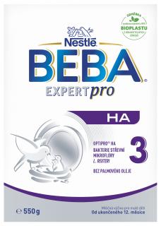 BEBA EXPERTpro HA 3, mléčná výživa pro malé děti, 550g