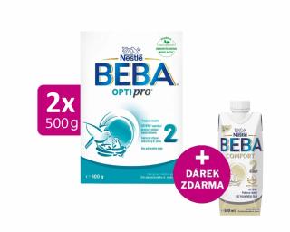 BEBA OPTIPRO 2, 2x500g + BEBA COMFORT 2 HM-O 500 ml
