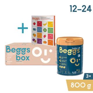 Beggs 3 batolecí mléko 2,4 kg (3x800g), box+ pexeso