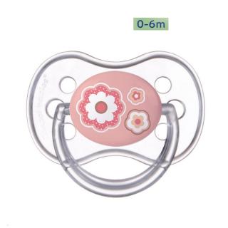 Canpol babies Dudlík 0-6m silikonový symetrický NEWBORN BABY - růžový