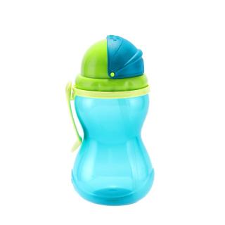Canpol babies Sportovní lahev se slámkou 370ml - modrá