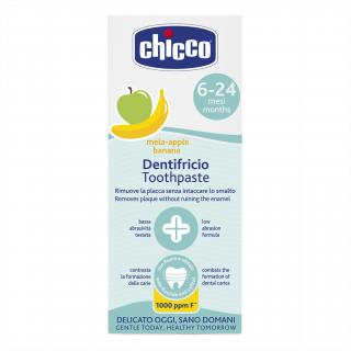 CHICCO Pasta zubní Jablko-banán s fluorem 50ml, 6-24m