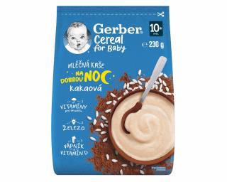 GERBER Cereal mléčná kaše kakaová Dobrou noc 230 g