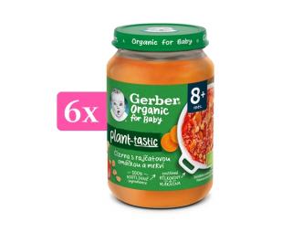 GERBER Organic 100% rostlinný příkrm cizrna s rajčatovou omáčkou a mrkví​​ ​6x190 g​