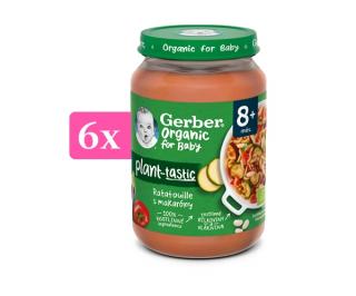 GERBER Organic 100% rostlinný příkrm ratatouille s makaróny ​6x190 g​