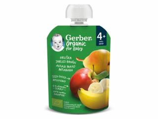 GERBER Organic kapsička hruška, jablko a banán 90 g