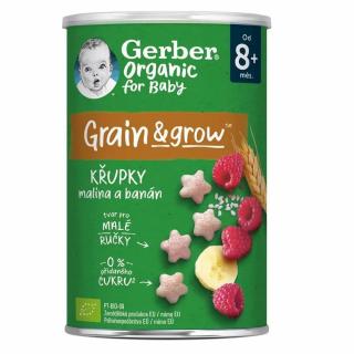 GERBER Organic křupky malinové s banánem 35 g