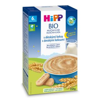 HiPP BIO Mléčná kaše na dobrou noc s dětskými keksy 250g