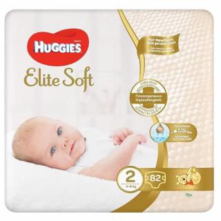 HUGGIES Elite Soft 2, 4-6 kg, 82 ks