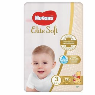 HUGGIES Elite Soft 3, 5-9 kg, 72 ks