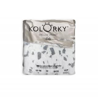 KOLORKY DELUXE VELVET Puntíky, XL 12-16 kg ( 17 ks )