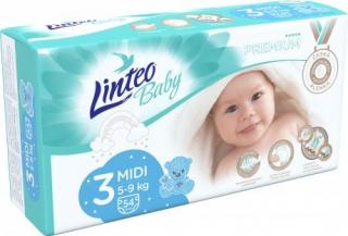 Linteo Baby Premium 3 Midi, 5-9-kg, 54ks