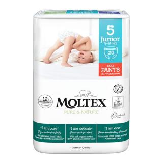 MOLTEX Pure & Nature natahovací Junior 9-14 kg, 20 ks