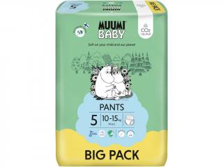 Muumi Baby Pants 5 Maxi+ 10–15 kg (54 ks), kalhotkové eko pleny
