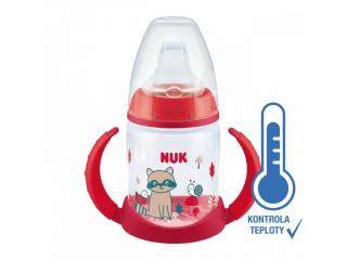NUK FC lahvička na učení s kontrolou teploty 150ml - červená