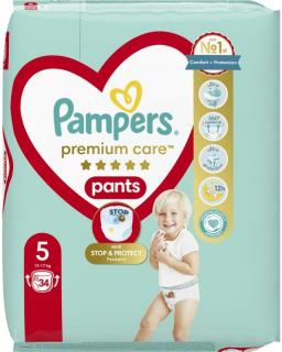 Pampers Premium care 5 Pants , 34ks, 12-17kg