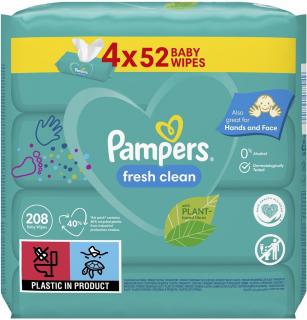 Pampers ubrousky Fresh Clean 4x52ks