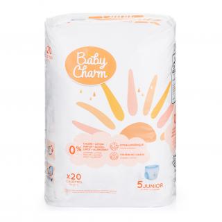 PANTS Baby Charm Super Dry Pants vel.5 JUNIOR (12-18 kg), 20 ks