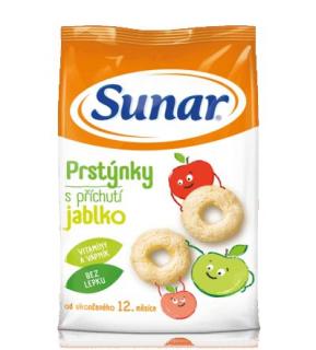 SUNAR dětský snack jablkové prstýnky 50g