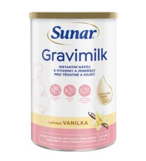 Sunar Gravimilk s příchutí vanilka pro těhotné a kojící ženy 450g