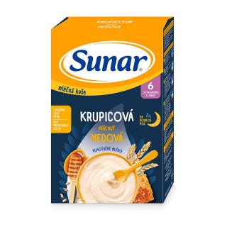 Sunar mléčná krupicová kaše na dobrou noc medová 210g