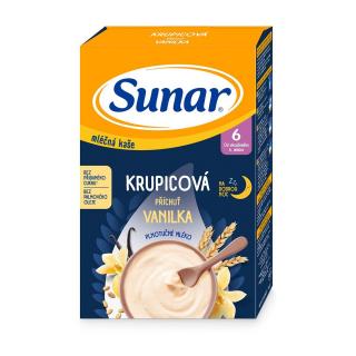 Sunar mléčná krupicová kaše na dobrou noc vanilková 210g