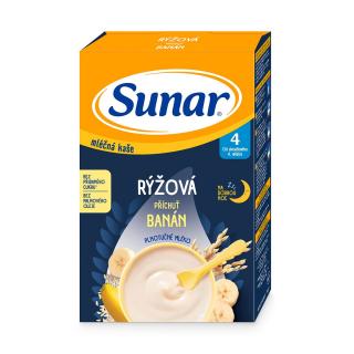 Sunar mléčná rýžová kaše na dobrou noc banánová 210g