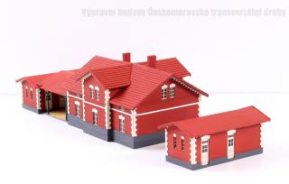 Nádraží českomoravské transverzální dráhy Malonice (Hotový model nádražní budovy)