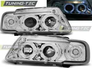AUDI A3 8L - Přední světla ANGEL EYES H1/H1 JUNYAN - Chromová