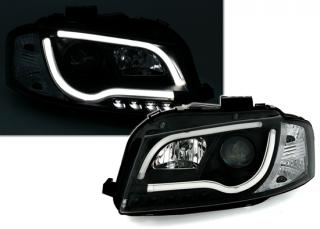 AUDI A3 8P - Přední světla TUBE LIGHT - Černá
