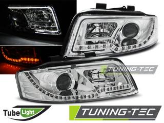 AUDI A4 8E - Přední světla TUBE LIGHT - Chromová