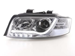 AUDI A4 8E - Přední světla TUBE LIGHT - Chromová