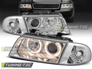 AUDI A4 B5 94-99 - Přední světla Angel Eyes - Chromová