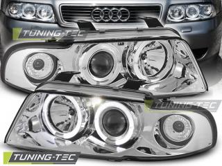 AUDI A4 B5 94-99 - Přední světla Angel Eyes - Chromová