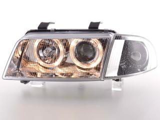 AUDI A4 B5 94-99 - Přední světla Angel Eyes DEPO - Chromová
